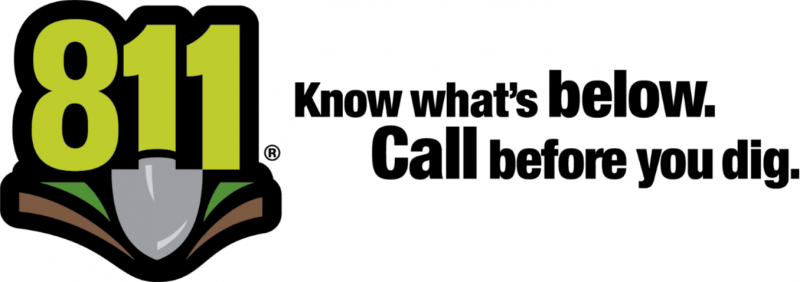 Dig line logo (Know what's below. Call before you dig. 811)