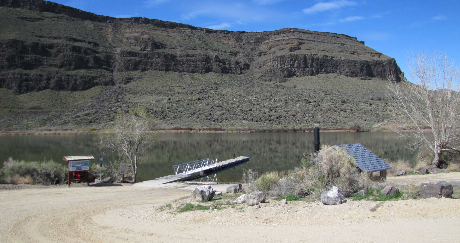 dock at Swan Falls reservoir boat launch