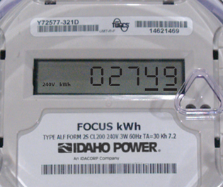 example of an Idaho Power Focus meter