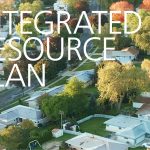 An aerial view of a neighborhood with Integrated Resource Plan written on the image