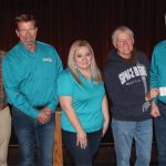 a check presentation at the Oakley Opera house