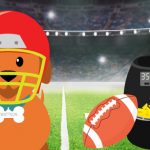 Graphic of Wattson the dog kicking off energy savings for this year's big game!