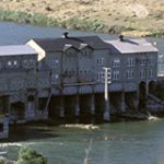 Photo of the historic Swan Falls Power Plant along the Snake River