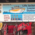 Image of an Idaho Power life jacket loaner station.