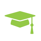 Education degree hat icon