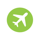 Time off travel airplane icon