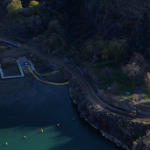 Overhead view of Twin Falls Reservoir.