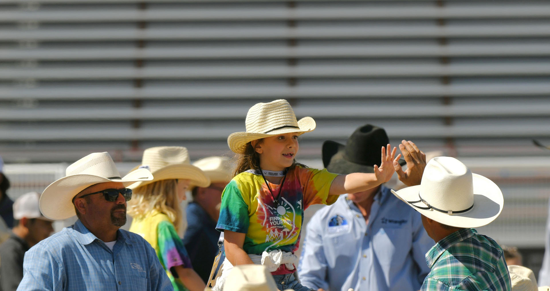 Little girl riding a horse at an Idaho Power community event