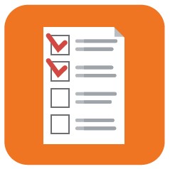 Icon of a paper checklist