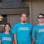 Idaho Power employees gathered in front of the MK Nature Center